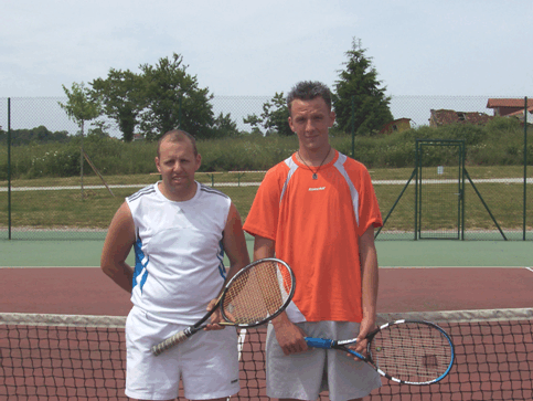 Finale Simple Messieurs : de gauche  droite Cdric Charnaillat et Loc Dauny